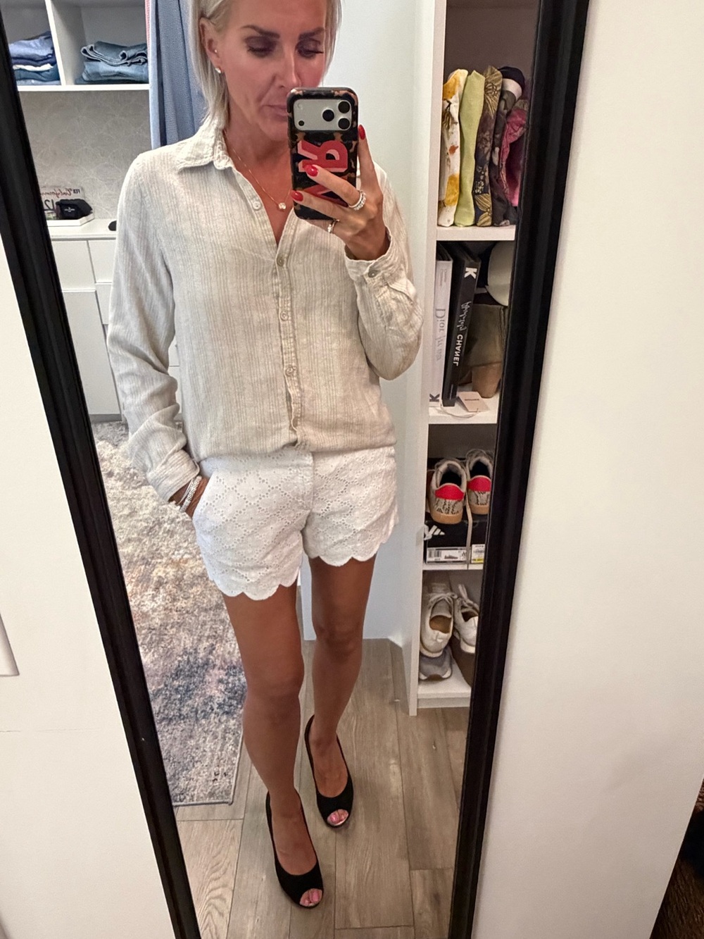LILY PULITZER White Eyelet Buttercup Shorts